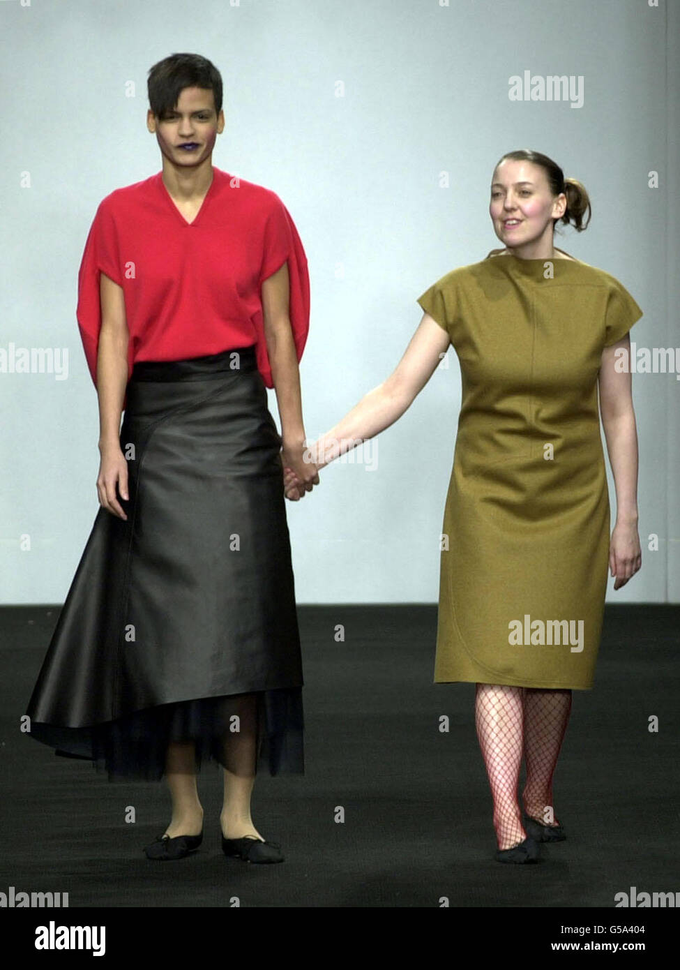 Models Wear Creations By Designer Shelley Fox During The Fifth Day Of London Fashion Week Stock Photo Alamy