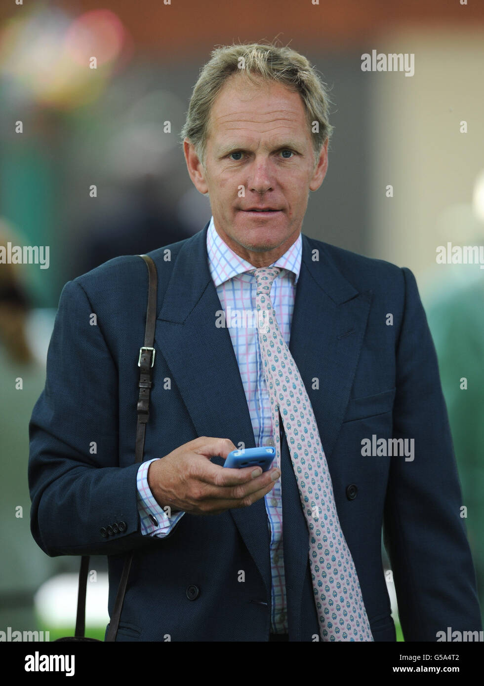 Trainer Michael Bell in the parade ring ahead of the bet365 Old Newton Cup during the bet365 Old Newton Cup/Lancashire Oaks Day at Haydock Racecourse, Newton-le-Willows. Stock Photo