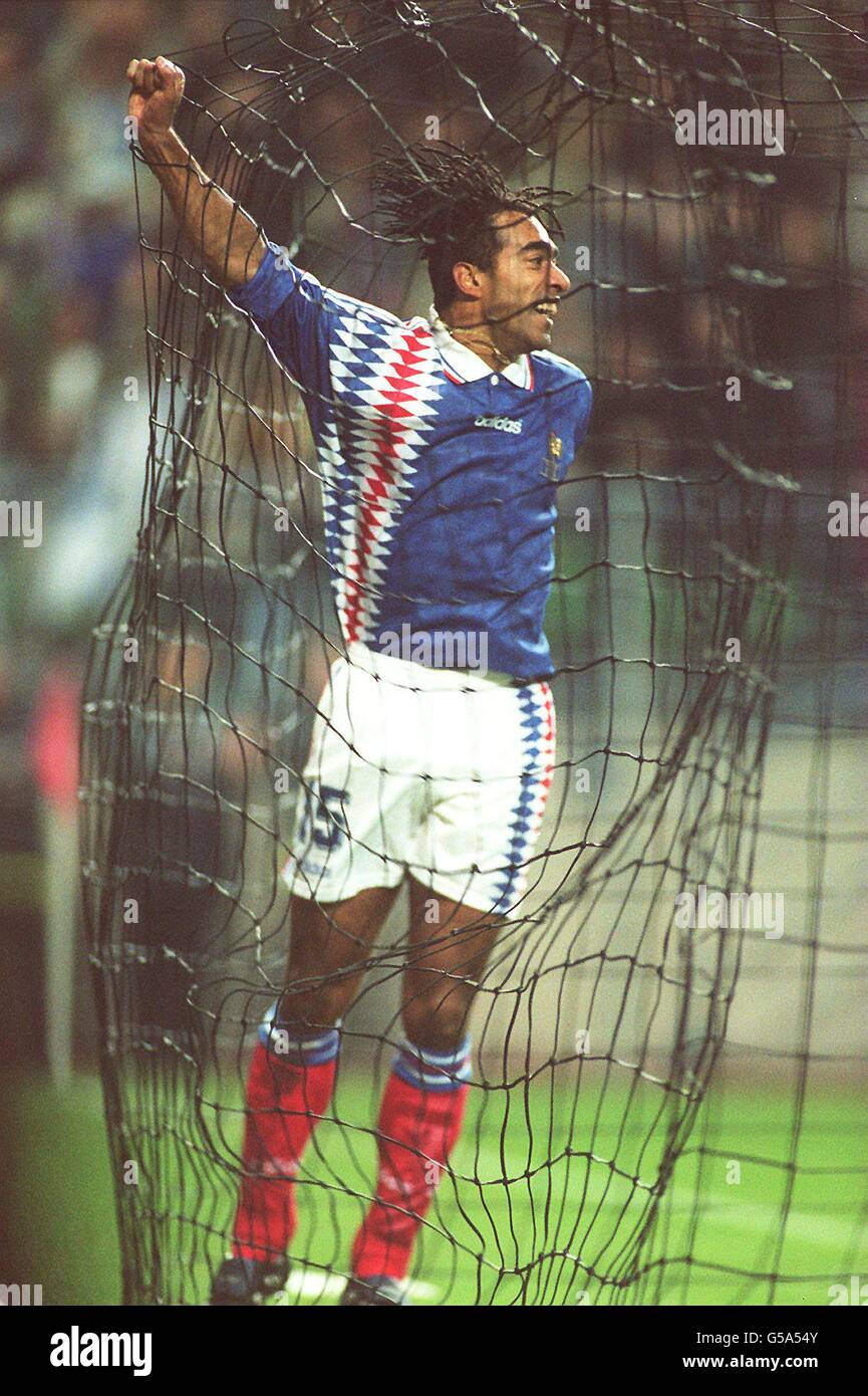 France v Israel, Euro '96 Qualifier, Soccer.lop Stock Photo