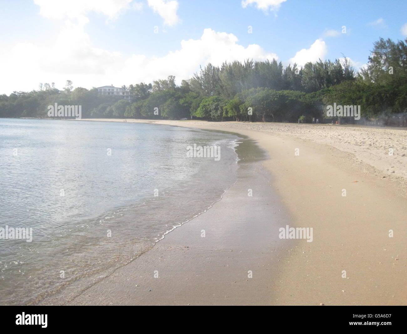 Stock of Mauritius. The beach in the Terre Rouge area of Mauritius
