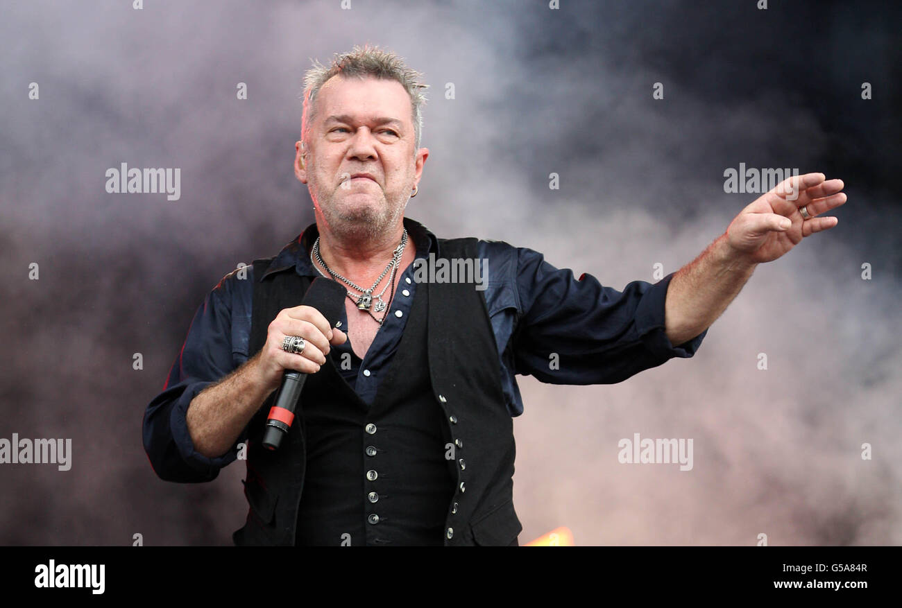 Jimmy Barnes of Cold Chisel performs at the Hard Rock Calling music festival in Hyde Park, London. Stock Photo