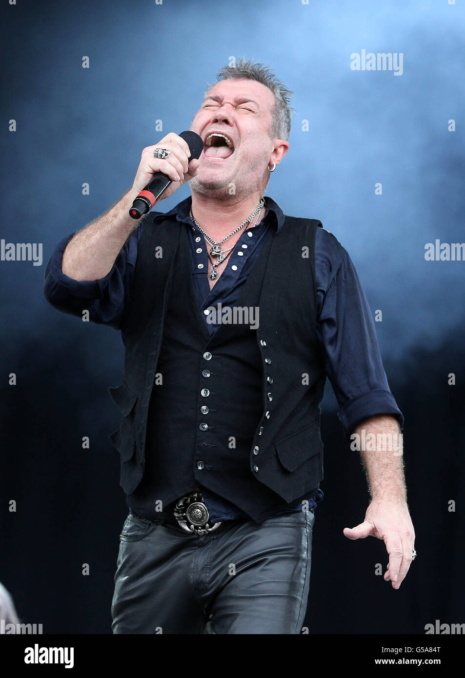 Jimmy Barnes of Cold Chisel performs at the Hard Rock Calling music festival in Hyde Park, London. Stock Photo