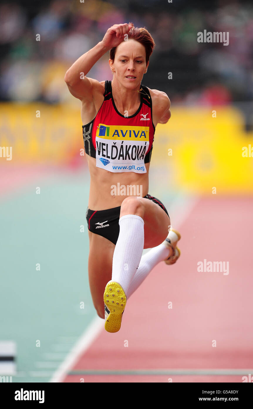 Slovakias dana veldakova during the womens triple jump hi-res stock ...