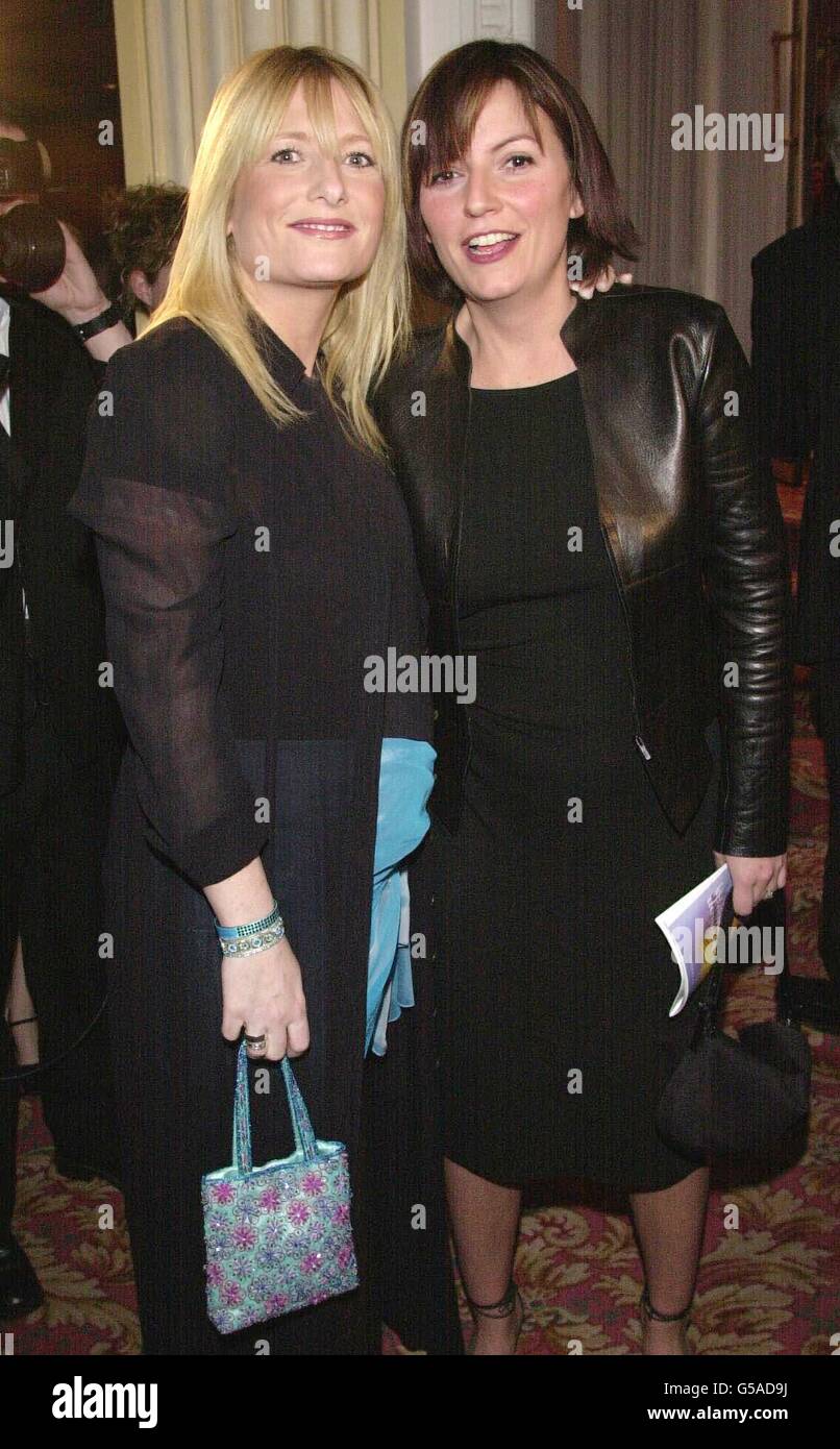 Pregnant TV presenters Davina McCall (right)and Gaby Roslin arrive for