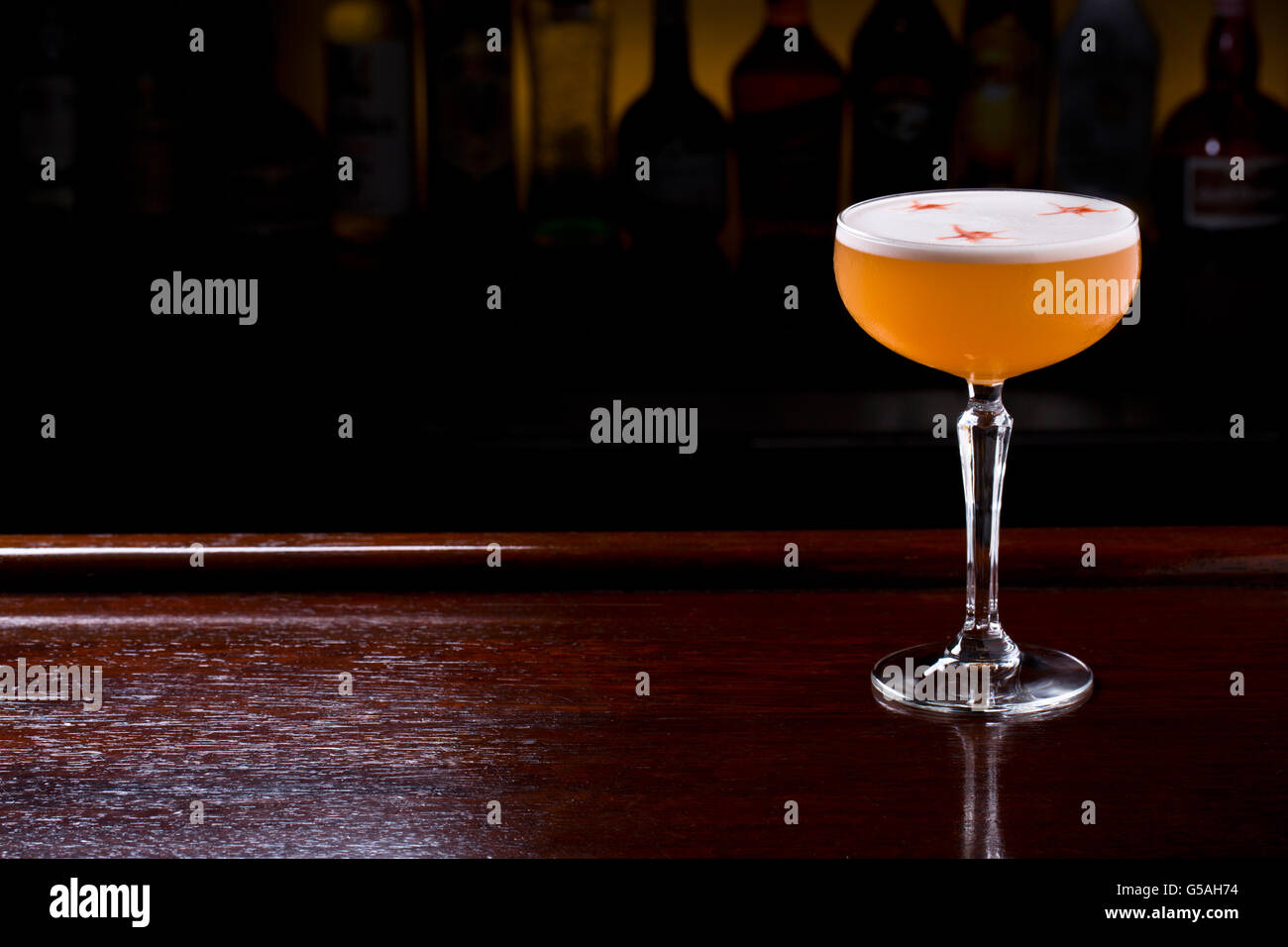 Sidecar classic cocktail in margarita saucer glass Stock Photo Alamy