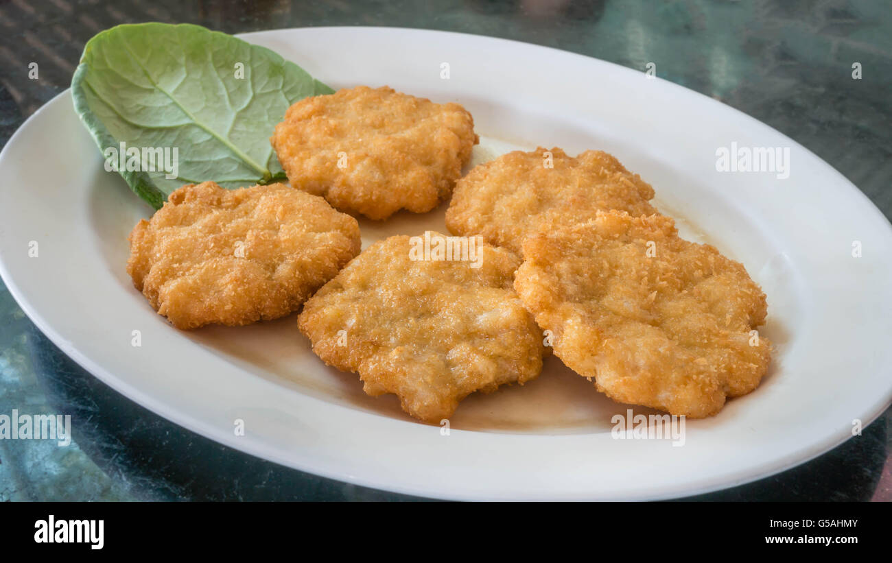 deep fried shrimp cakes , thai style food Stock Photo Alamy