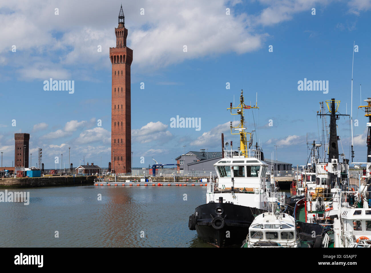 A general view of Grimsby Royal Dock. Stock Photo