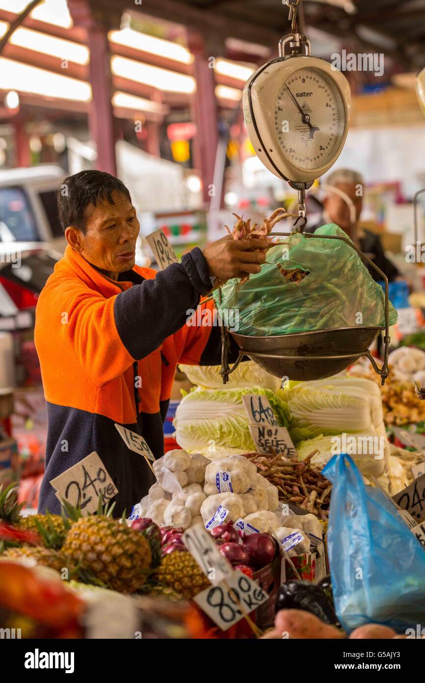 A market seller vendor Produce and products on being sold in the Old