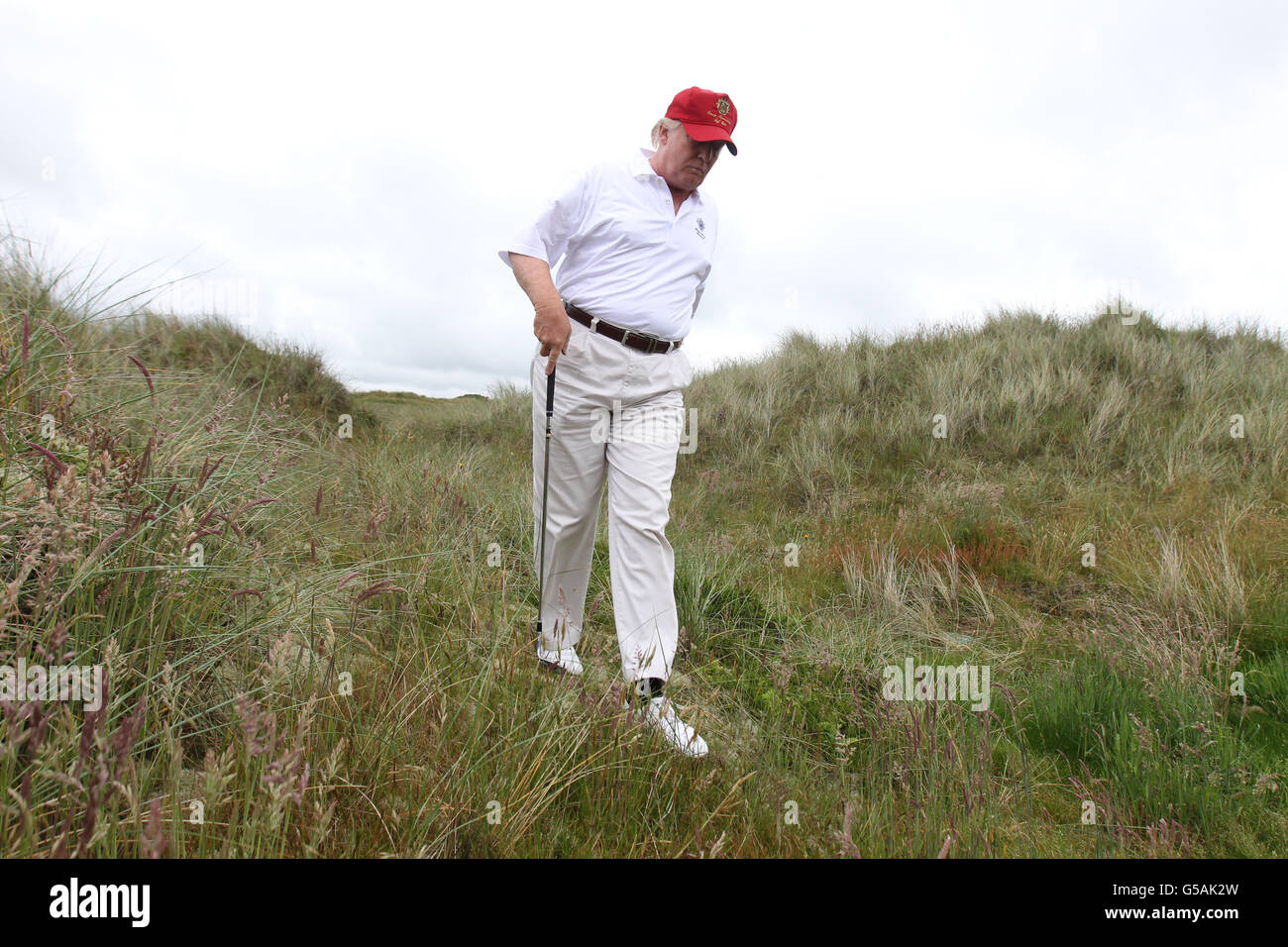 Donald Trump on the Trump International Golf Links golf course near ...