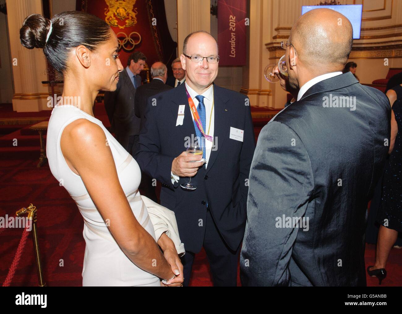Prince Albert of Monaco at a reception for members of the International Olympic Committee, at Buckingham Palace, in central London. Stock Photo