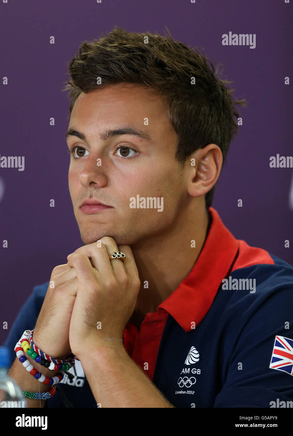 Great Britain's Tom Daley during the press conference in the Main Press