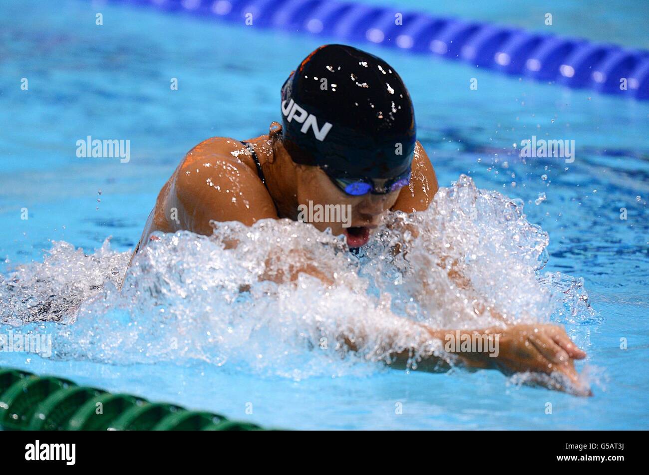 Japans mina matsushima womens 100m breaststroke first semi final aquatics centre hires stock