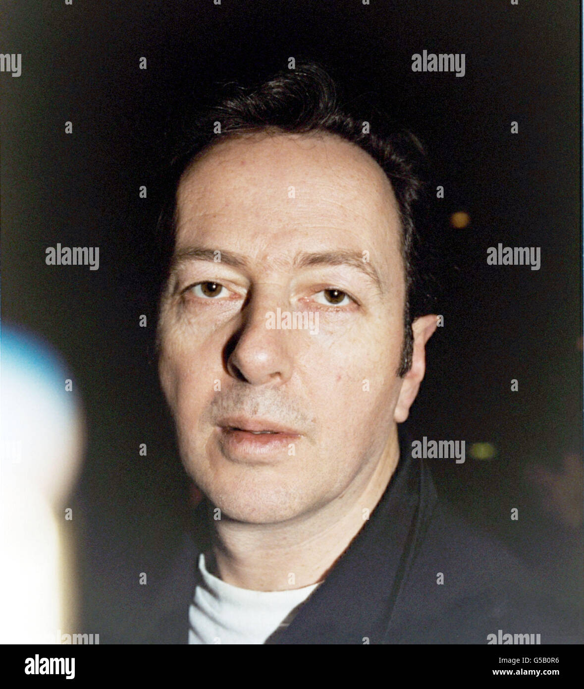 Singer Joe Strummer at the fundraising RNIB Soundscape Party, held at the Elbow Room Pool Lounge and Club in Islington, north London. Stock Photo