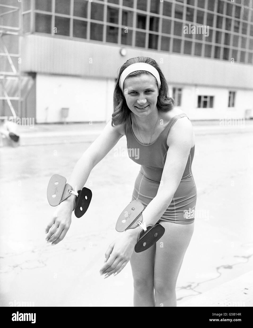 Swimming Anita Lonsbrough Oasis Pool, London Stock Photo Alamy