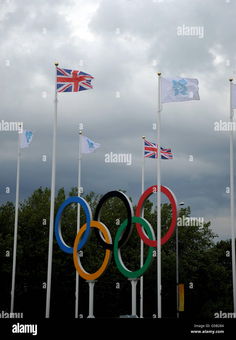Olympics Olympic Rings City of Coventry Stadium Stock Photo Alamy