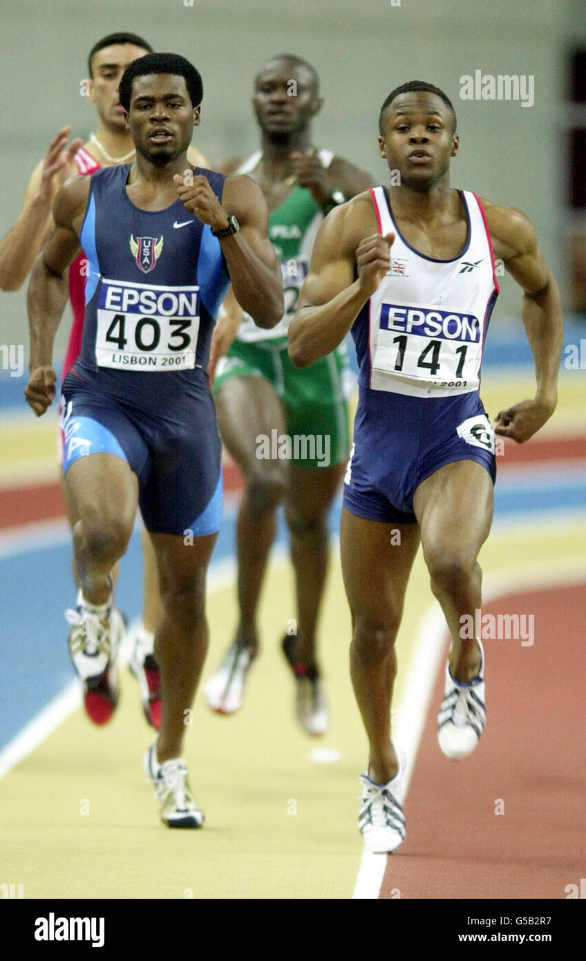 Great britains daniel caines in his 400m heat hires stock photography