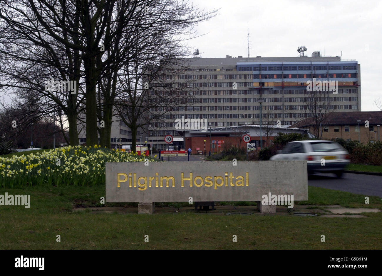 Pilgrim Hospital in Boston, Lincolnshire, March 26 2001, where hospital consultant Dr Mohammed Al-Fallouji was suspended after he blew the whistle on alleged serious incidents of medical malpractice. Stock Photo