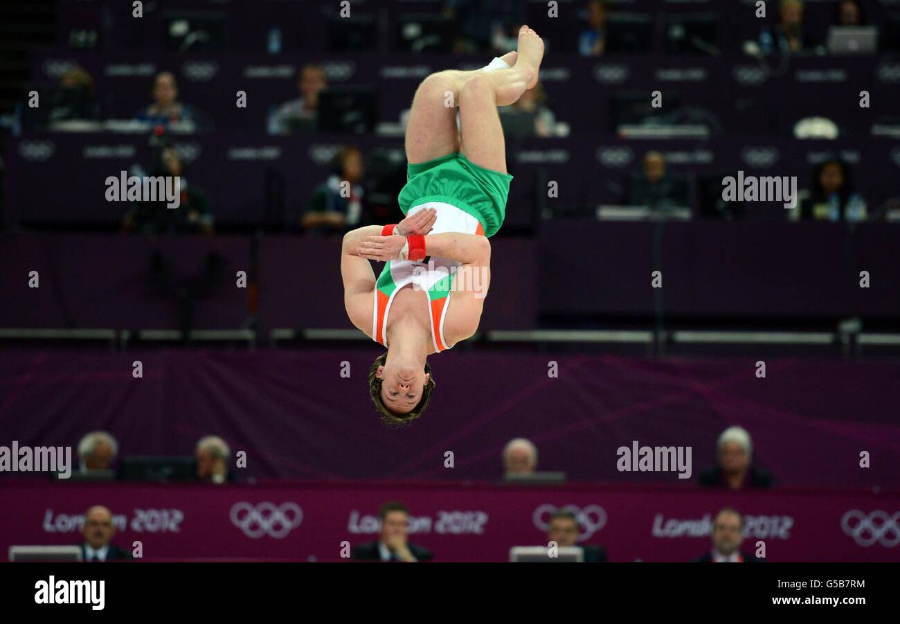 Ireland's Kieran Behan competes on the Floor during the Artistic