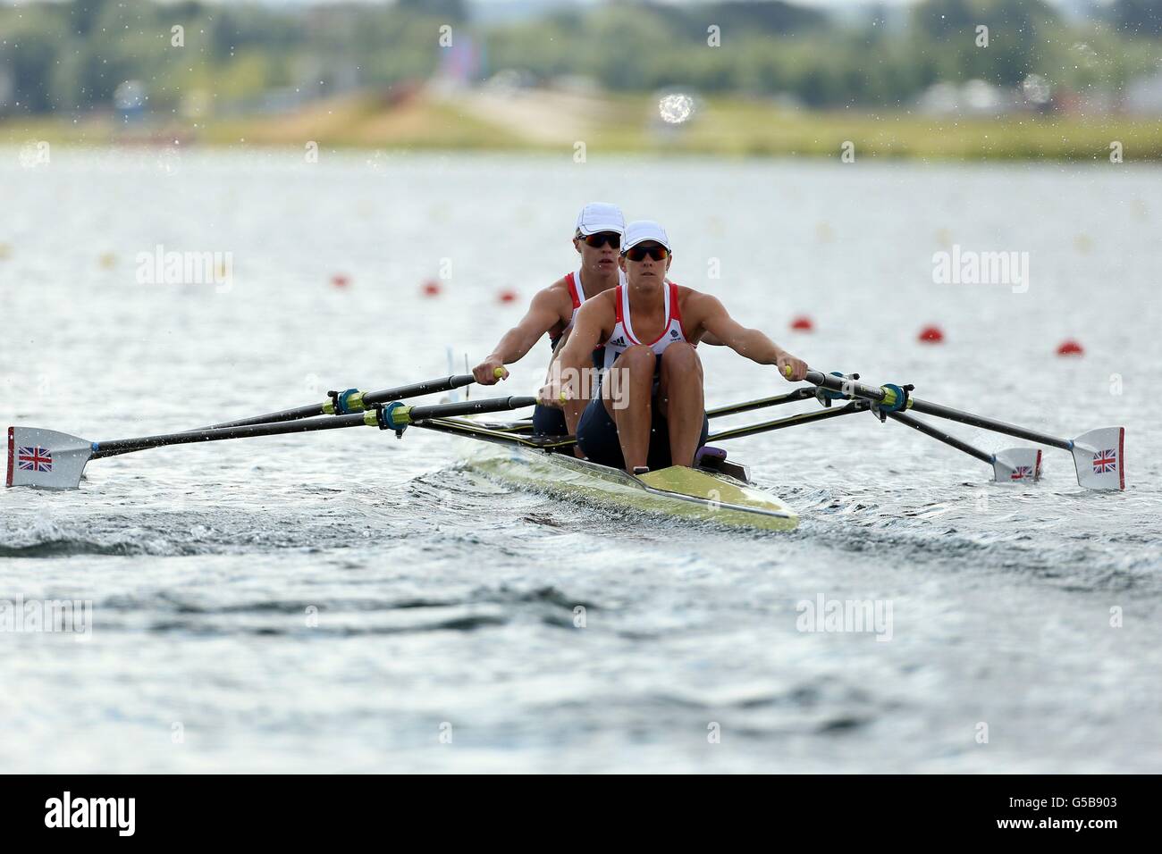 Great Britain's Katherine Grainger (right) and Anna Watkins in action ...