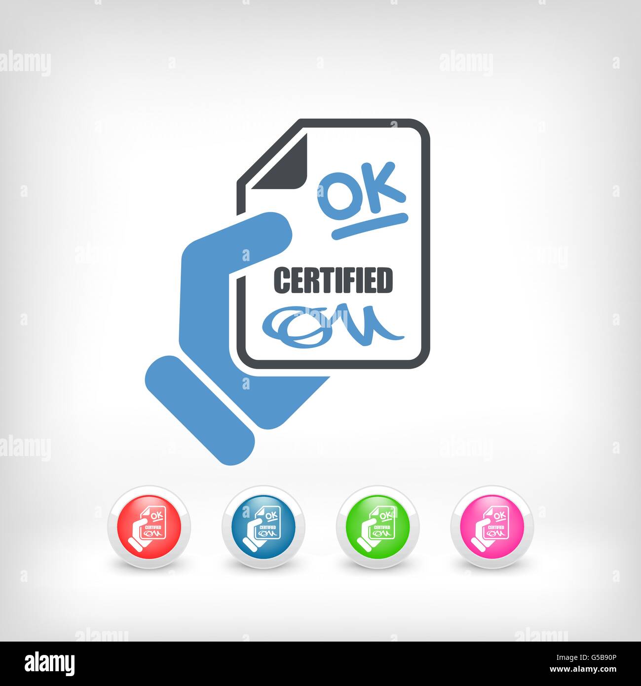 Certified document icon Stock Vector Image & Art - Alamy