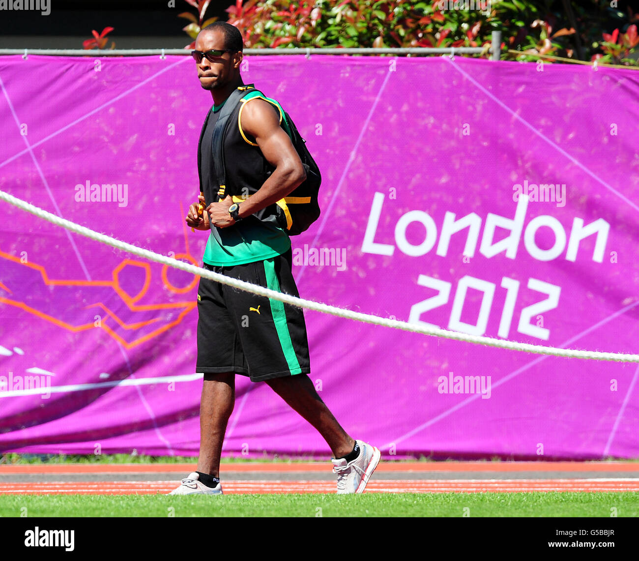 Members of the Jamaican track and field team Roxroy Cato during the