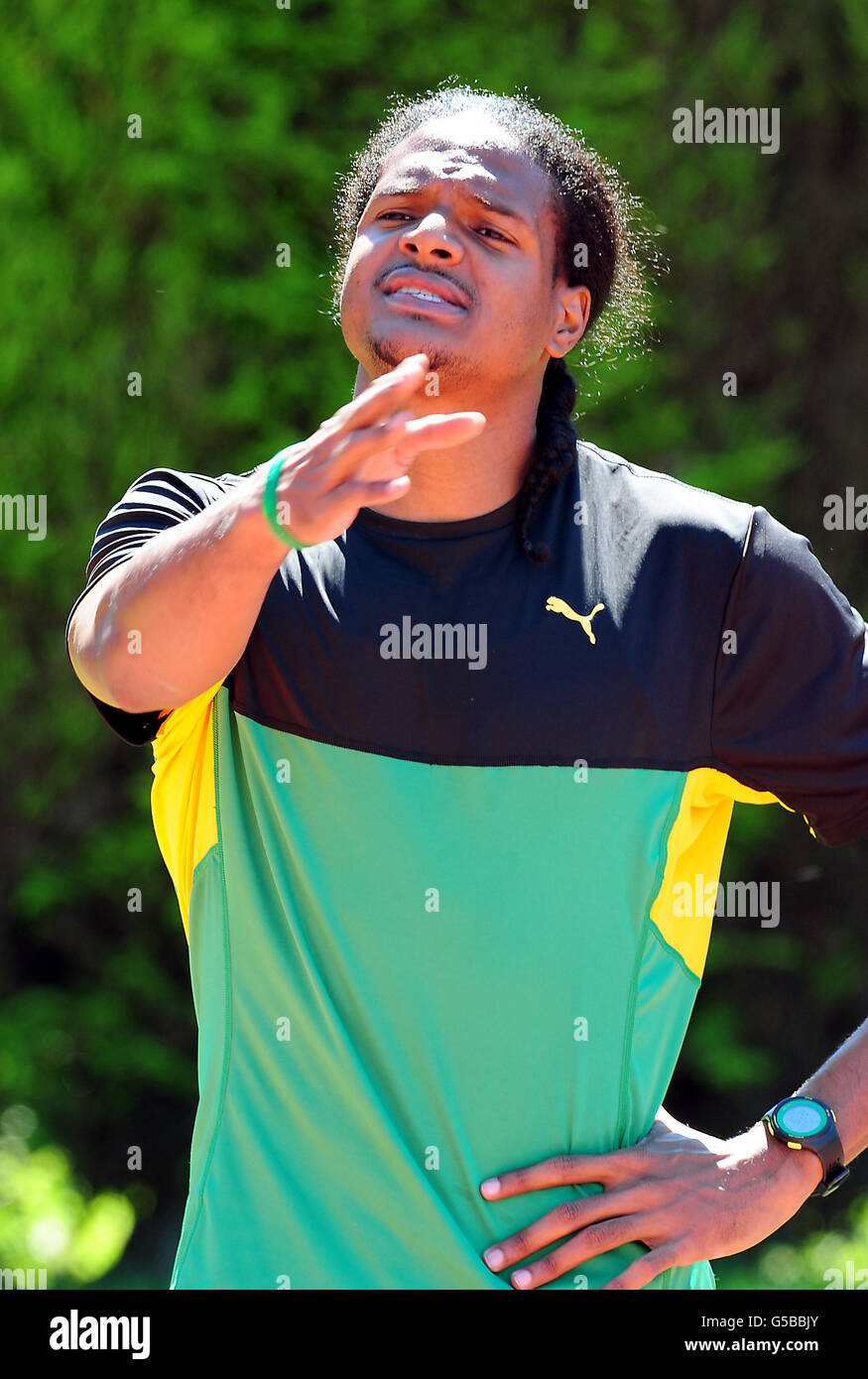 Member Of The Jamaican Track And Field Team Jermaine Gonzales During 
