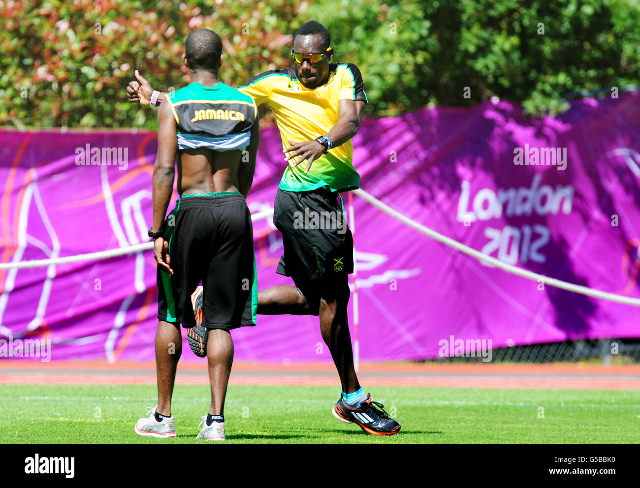 Olympics London 2012 Jamaican Athletes Training Session