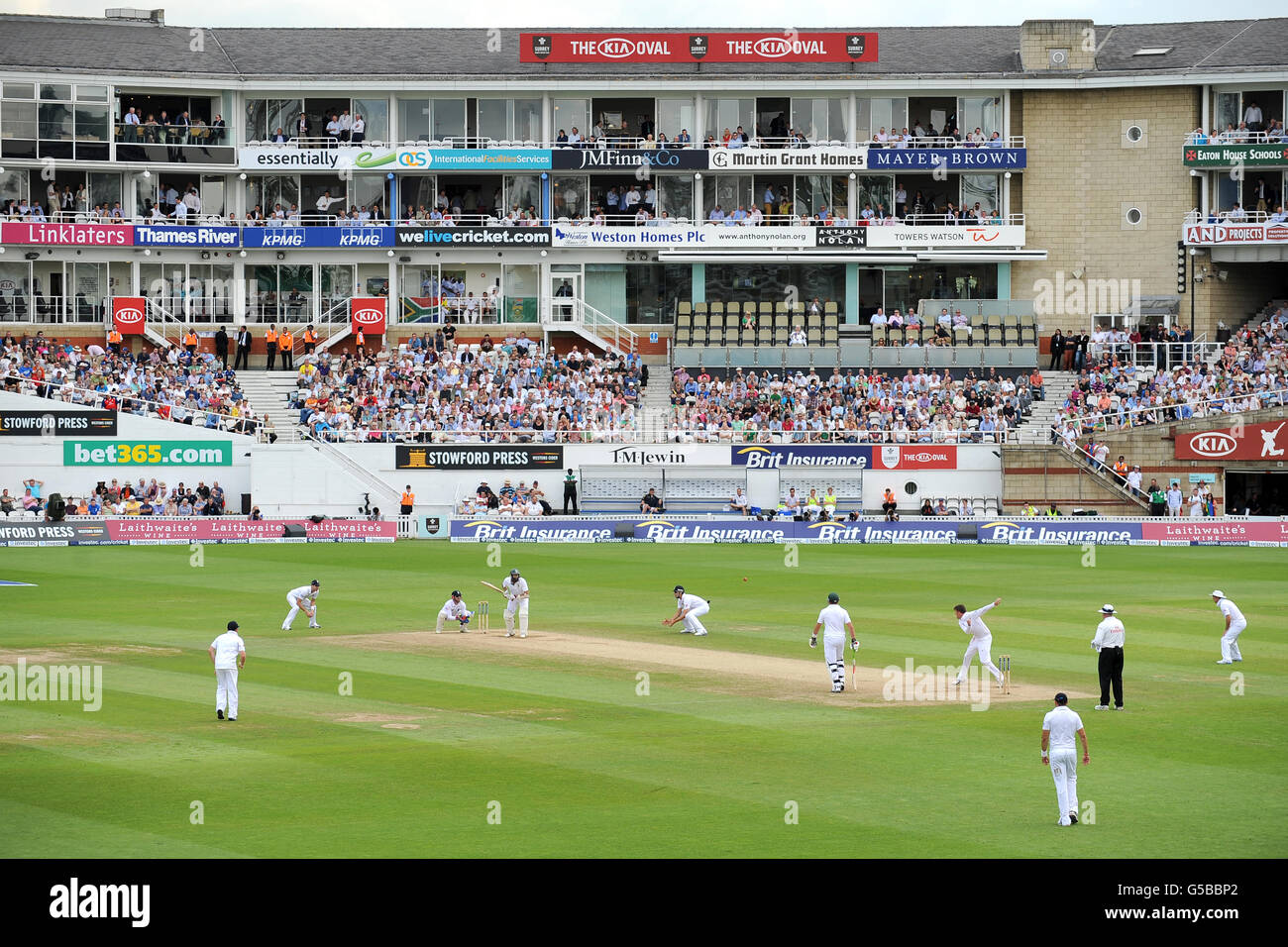 Cricket - 2012 Investec Test Series - First Test - England v South Africa - Day Three - The Kia Oval Stock Photo