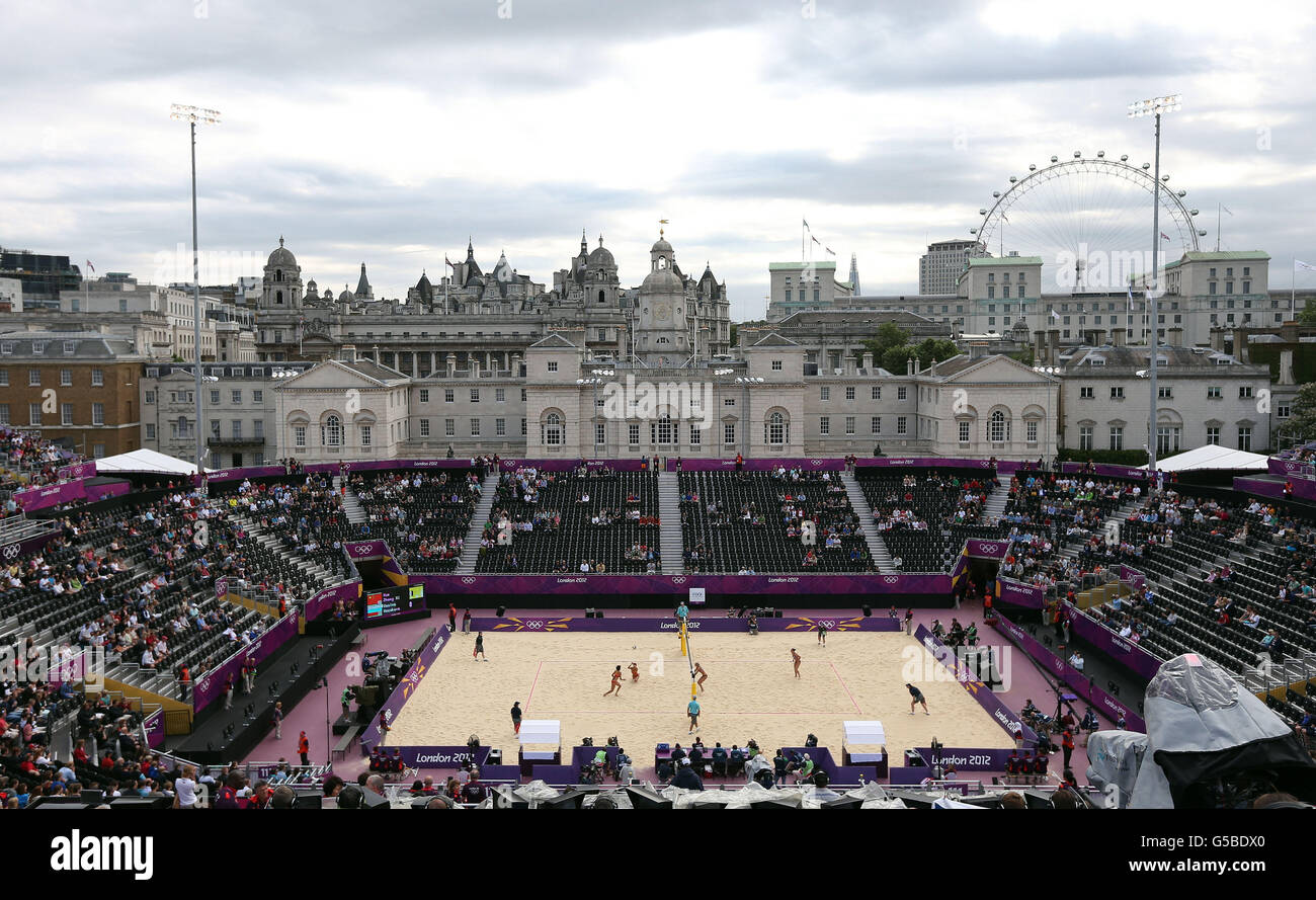 A general view of play between China's Zhang Xi and Xue Chen and Russia ...