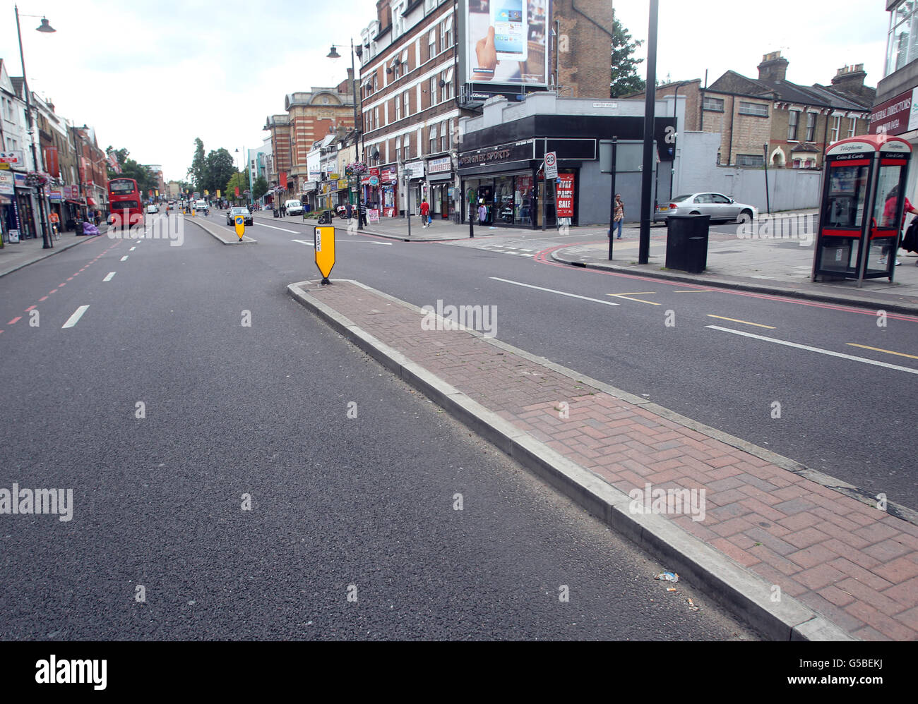 The High Street in Tottenham, London, one year after the summer riots