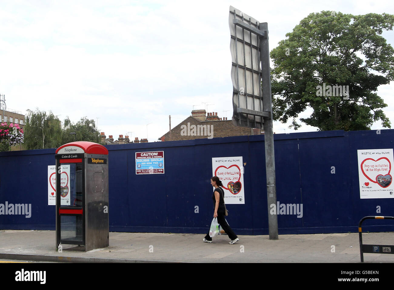 The High Street in Tottenham, London, one year after the summer riots