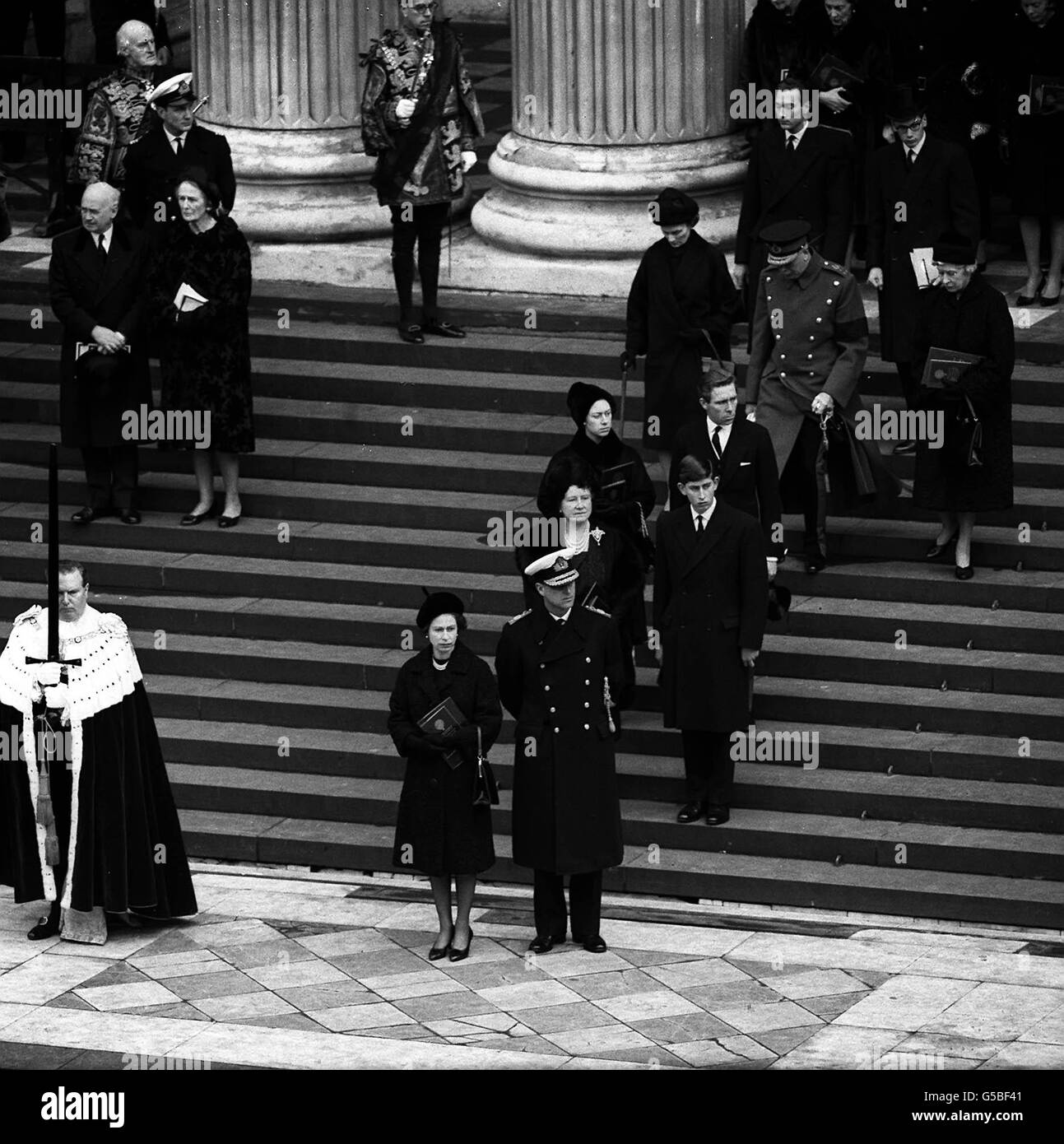 Politics - State Funeral of Sir Winston Churchill - St Paul's Cathedral, London Stock Photo