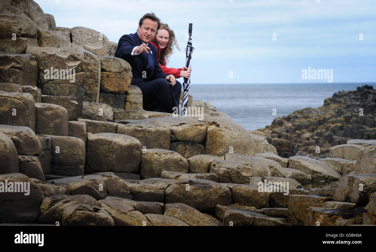 Cameron visit to Northern Ireland Stock Photo