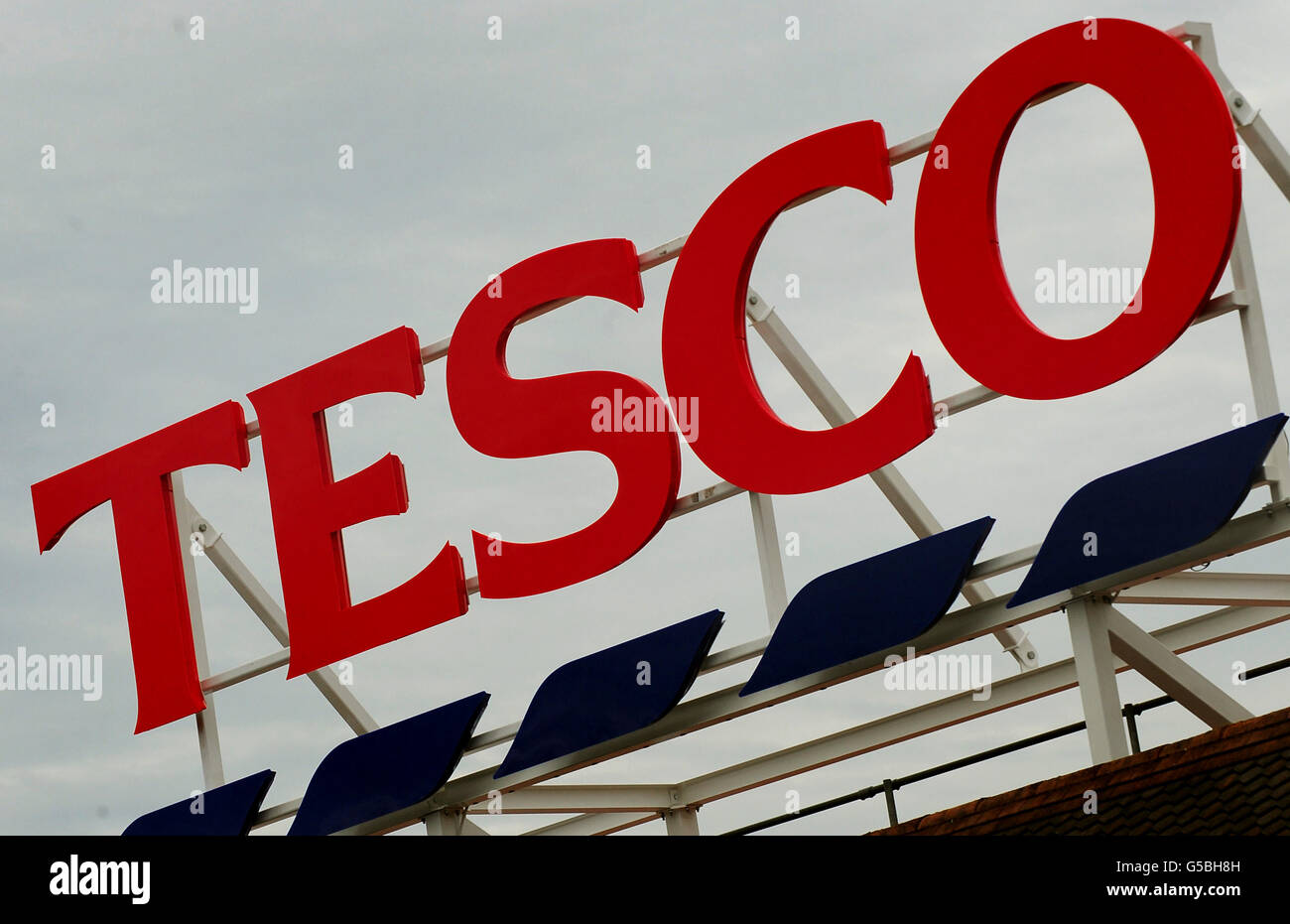 Supermarket stock. A general view of a Tesco supermarket in Ashby De La