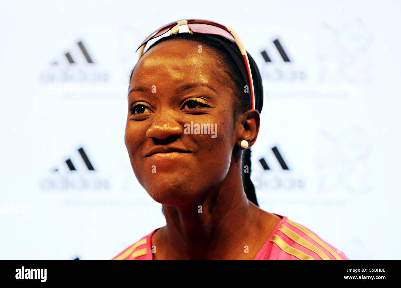 Trinidad and Tobago sprinter KellyAnne Baptiste at a press conference