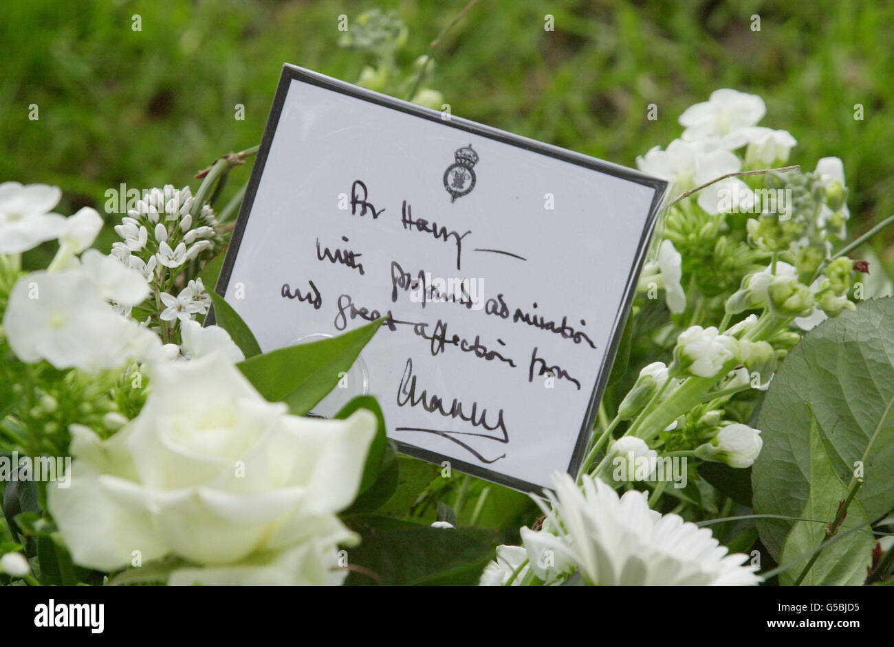 secombe funeral flowers stock photo - alamy