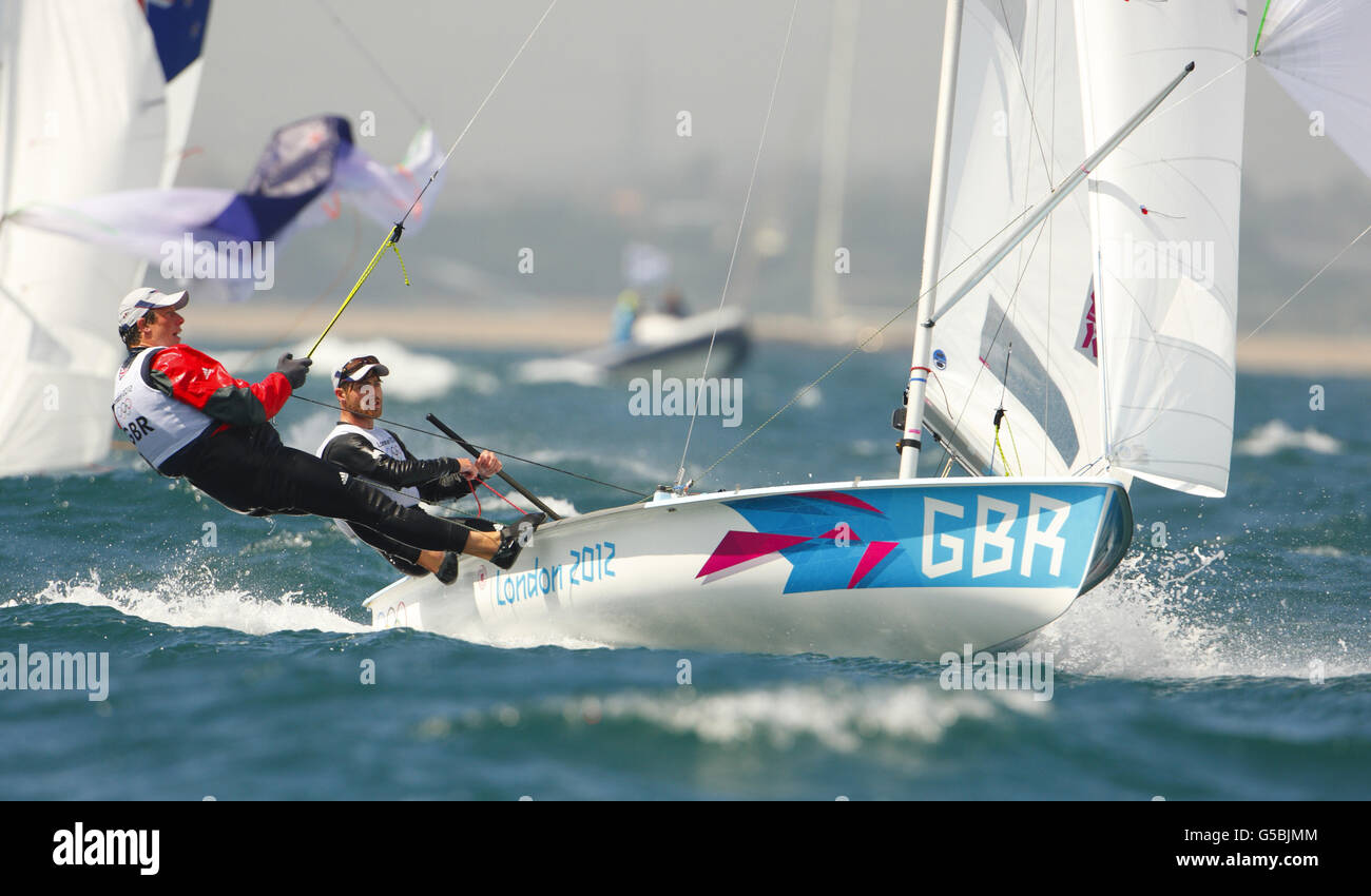 Great Britain's Luke Patience and Stuart Bithell leading the fleet ...