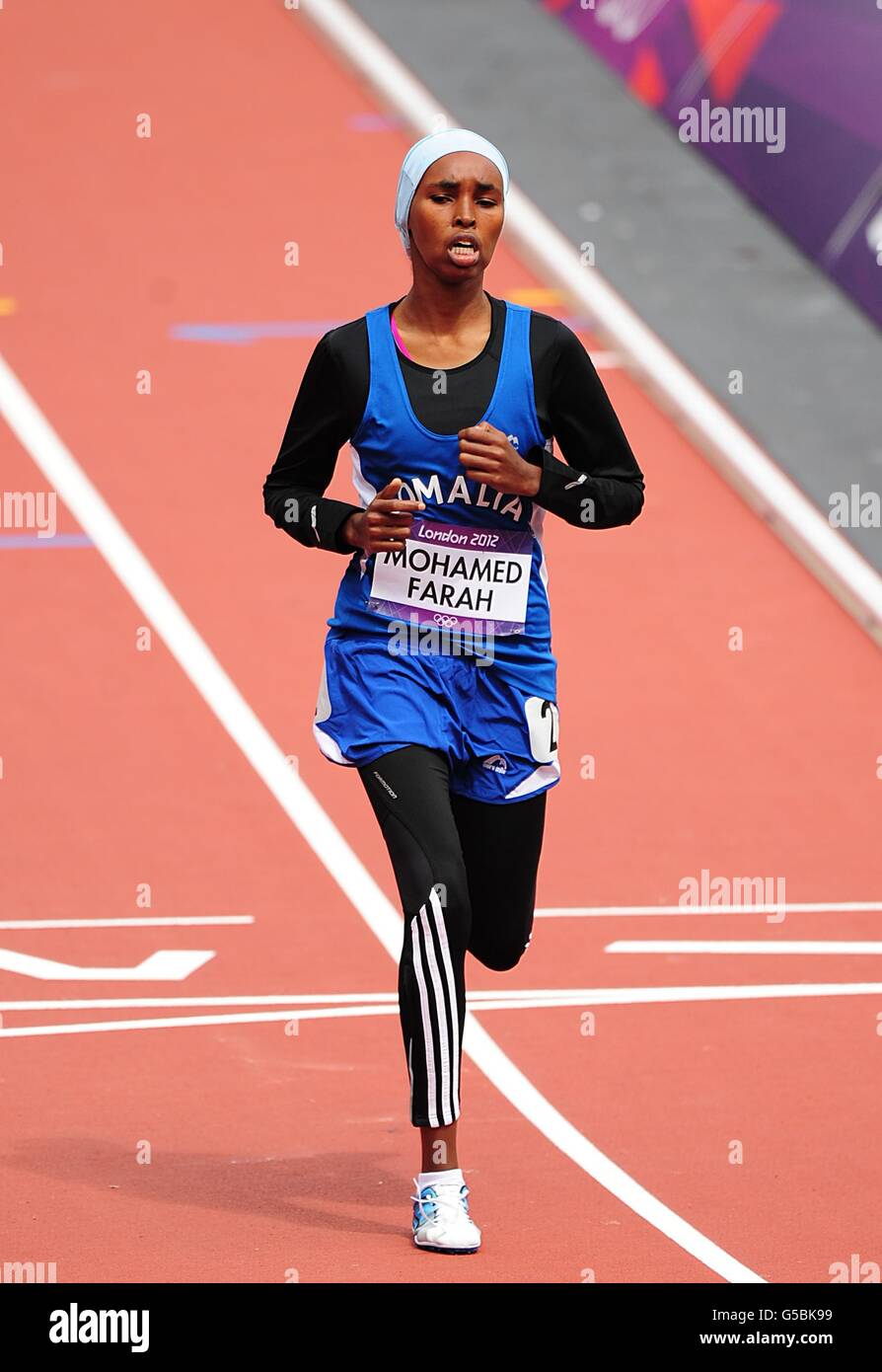 London Olympic Games - Day 7. Soamlia';s Mohamed Farah during round 1 of the Women's 400m Stock Photo