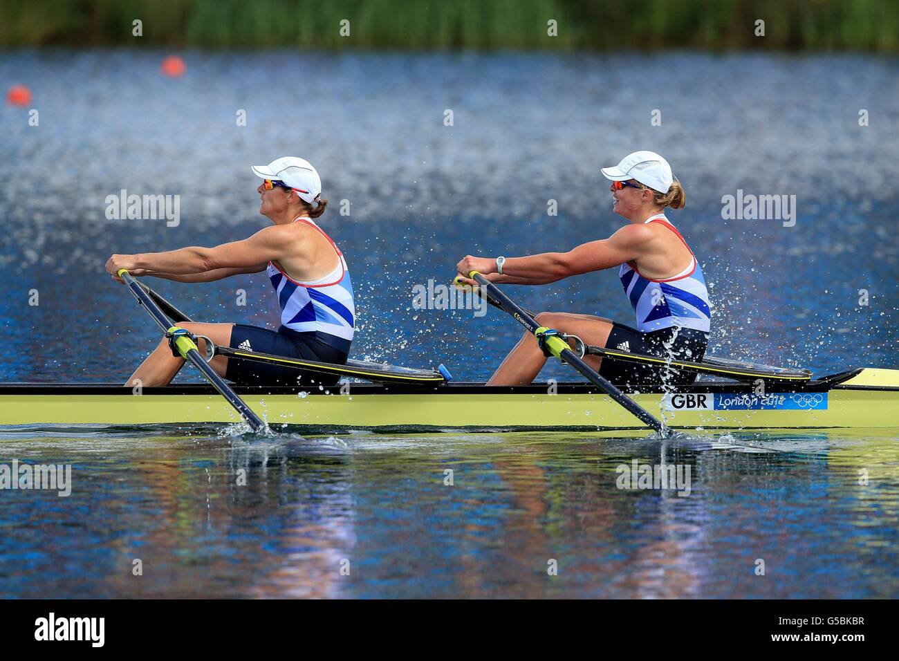 Great Britain's Katherine Grainger (left) and Anna Watkins on their way ...