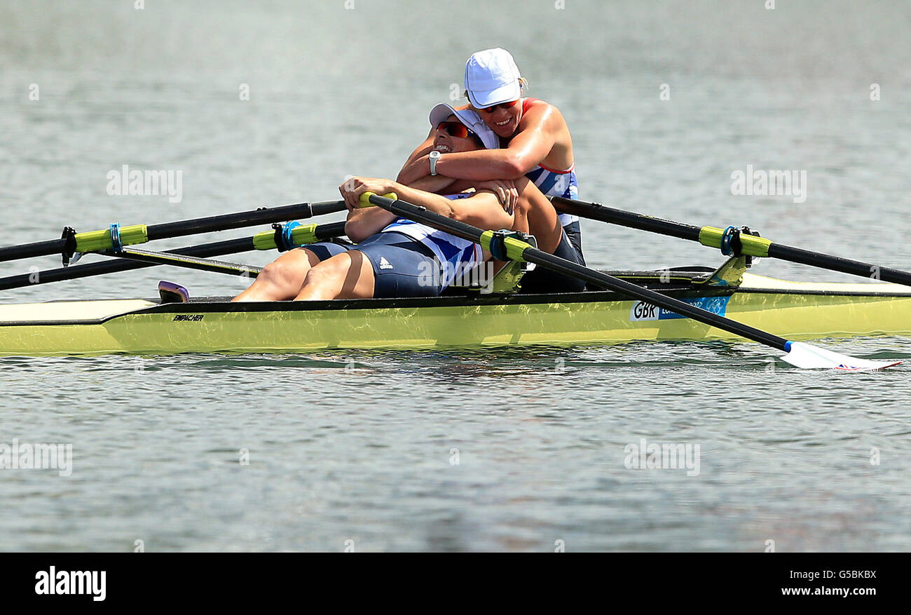 Great Britain's Katherine Grainger (left) and Anna Watkins celebrate ...