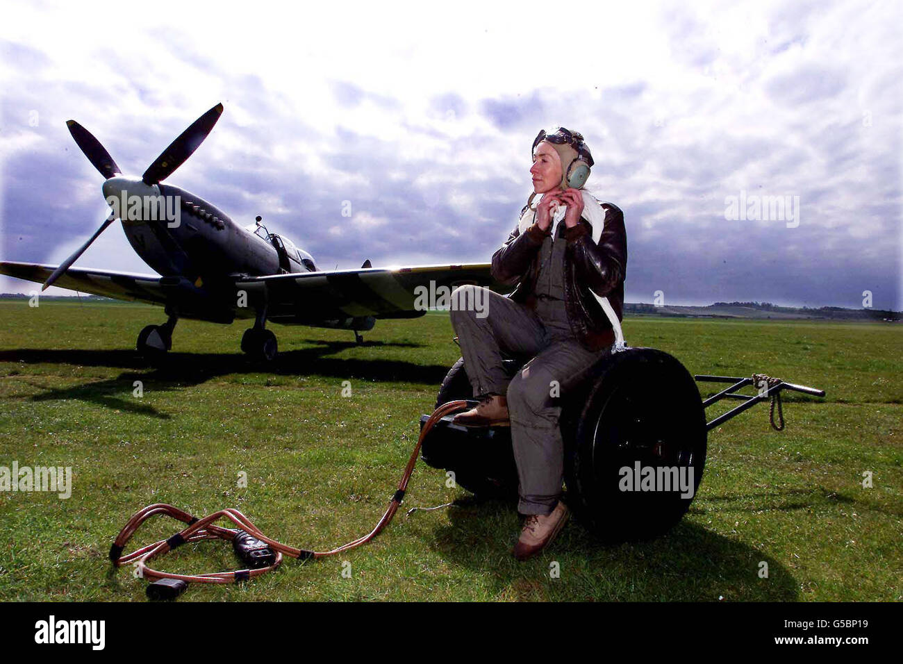 Grace Spitfire Pilot Stock Photo