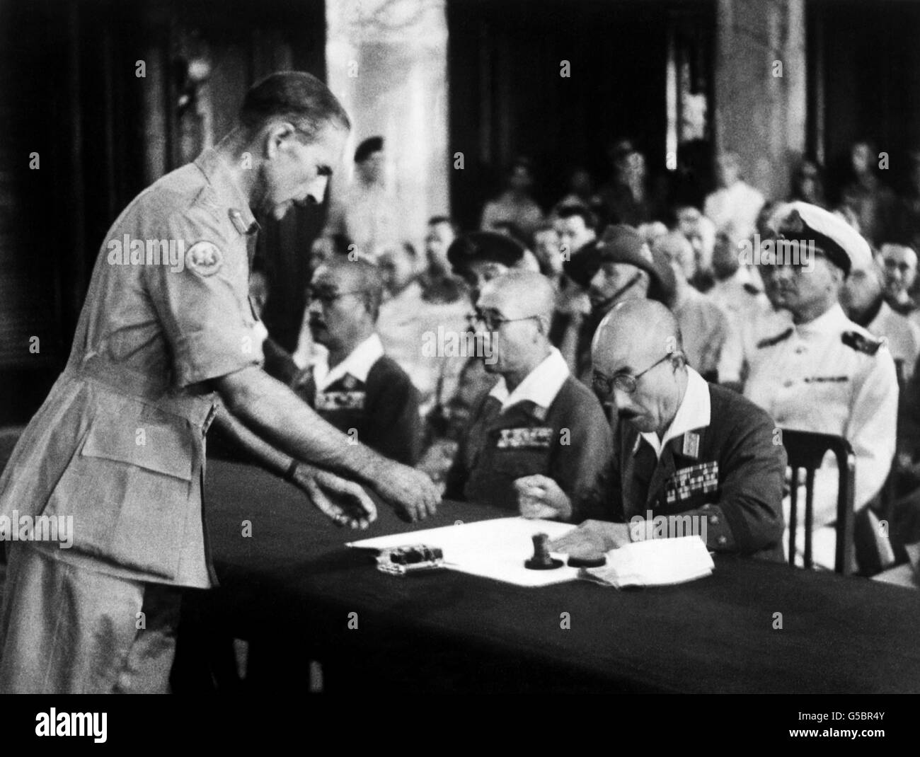 World War Two - UK & Commonwealth - Singapore - Japanese Surrender - 1945 Stock Photo