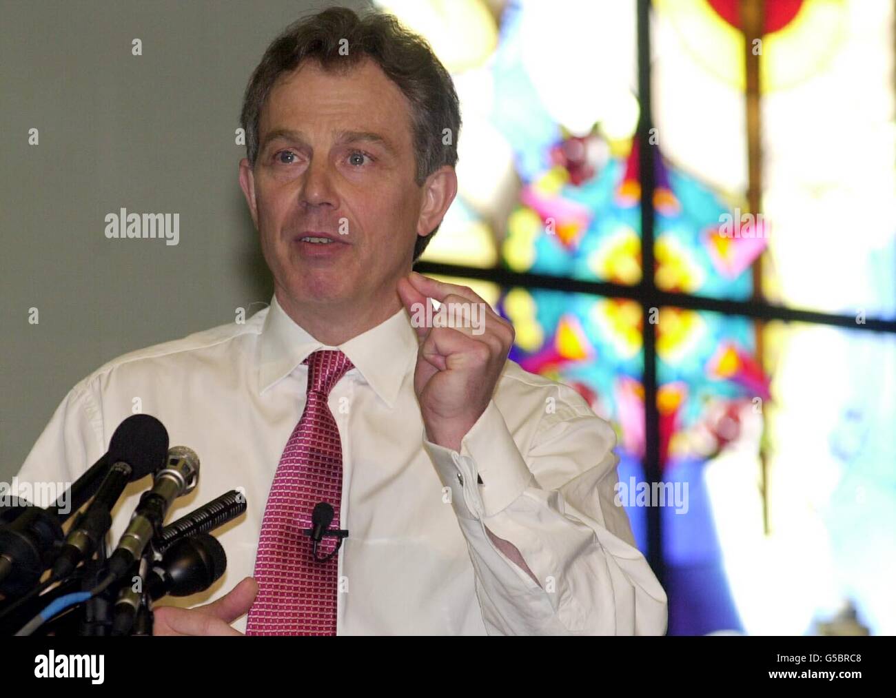 Blair election speech Stock Photo - Alamy