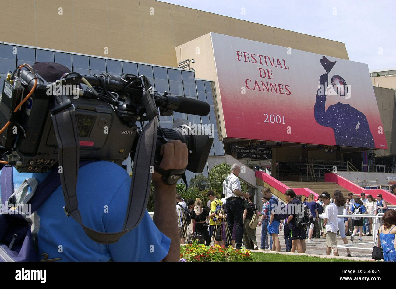 The scene outside the Palais des Festivals, at 54th Cannes Film Festival in France. The glamorous annual film showcase which plays host to some of the biggest names in the film industry, and is expected to attract around 40,000 visitors. * A string of movies tipped for box office success will be officially unveiled during the two-week festival. Stock Photo