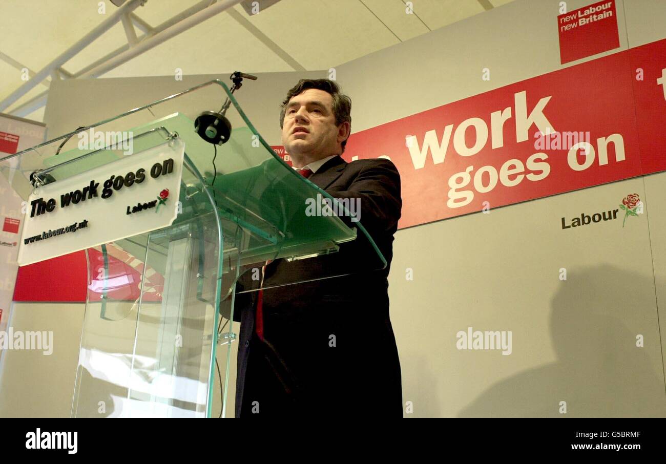 General Election 2001 Brown Stock Photo Alamy