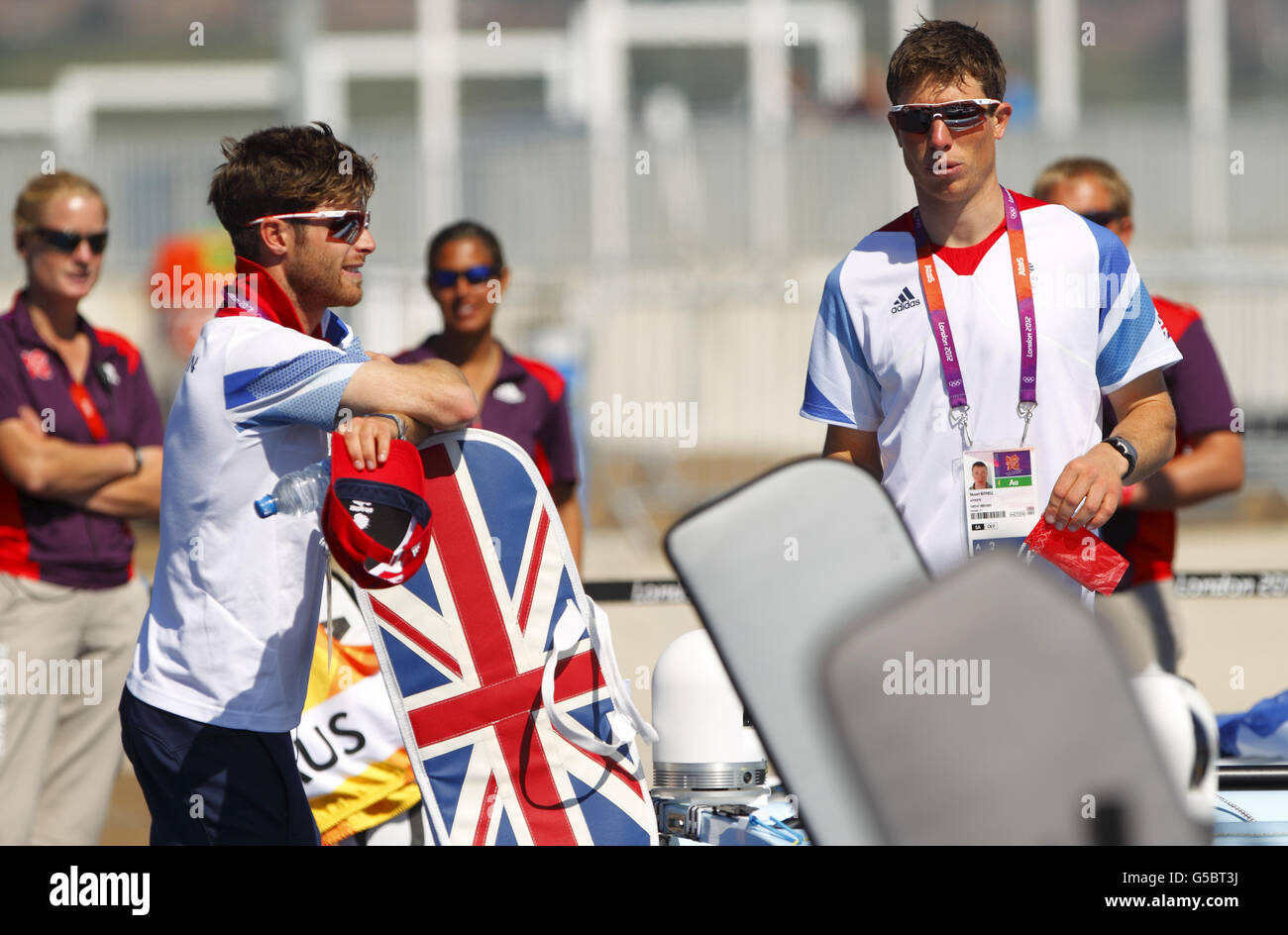 Great Britain's Luke Patience (left) and Stuart Bithell prepare their ...
