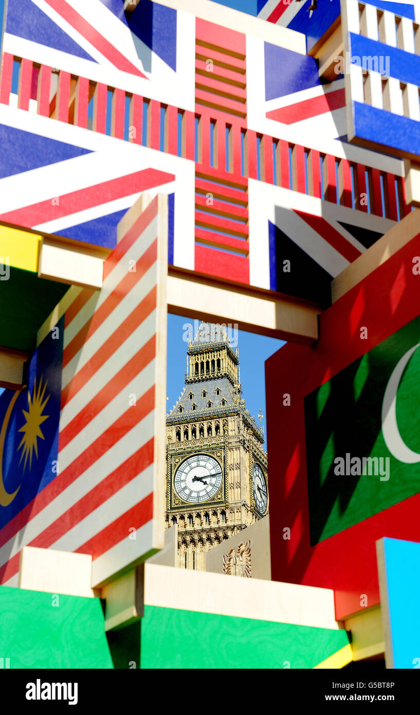 Flags of the nations taking part hi-res stock photography and images ...