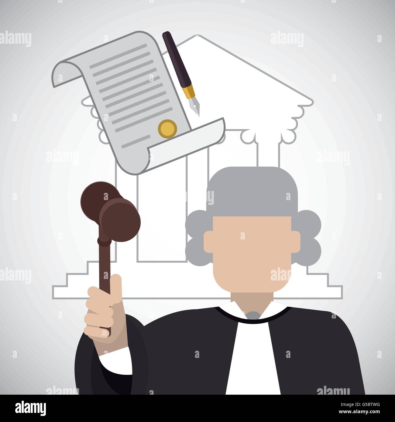 Law design. Justice icon. Flat illustration, vector graphic Stock ...