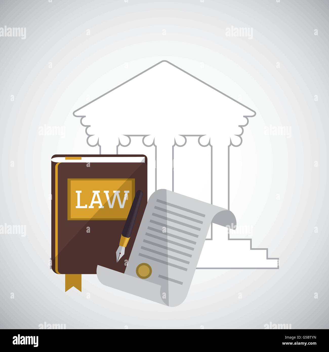 Law design. Justice icon. Flat illustration, vector graphic Stock ...
