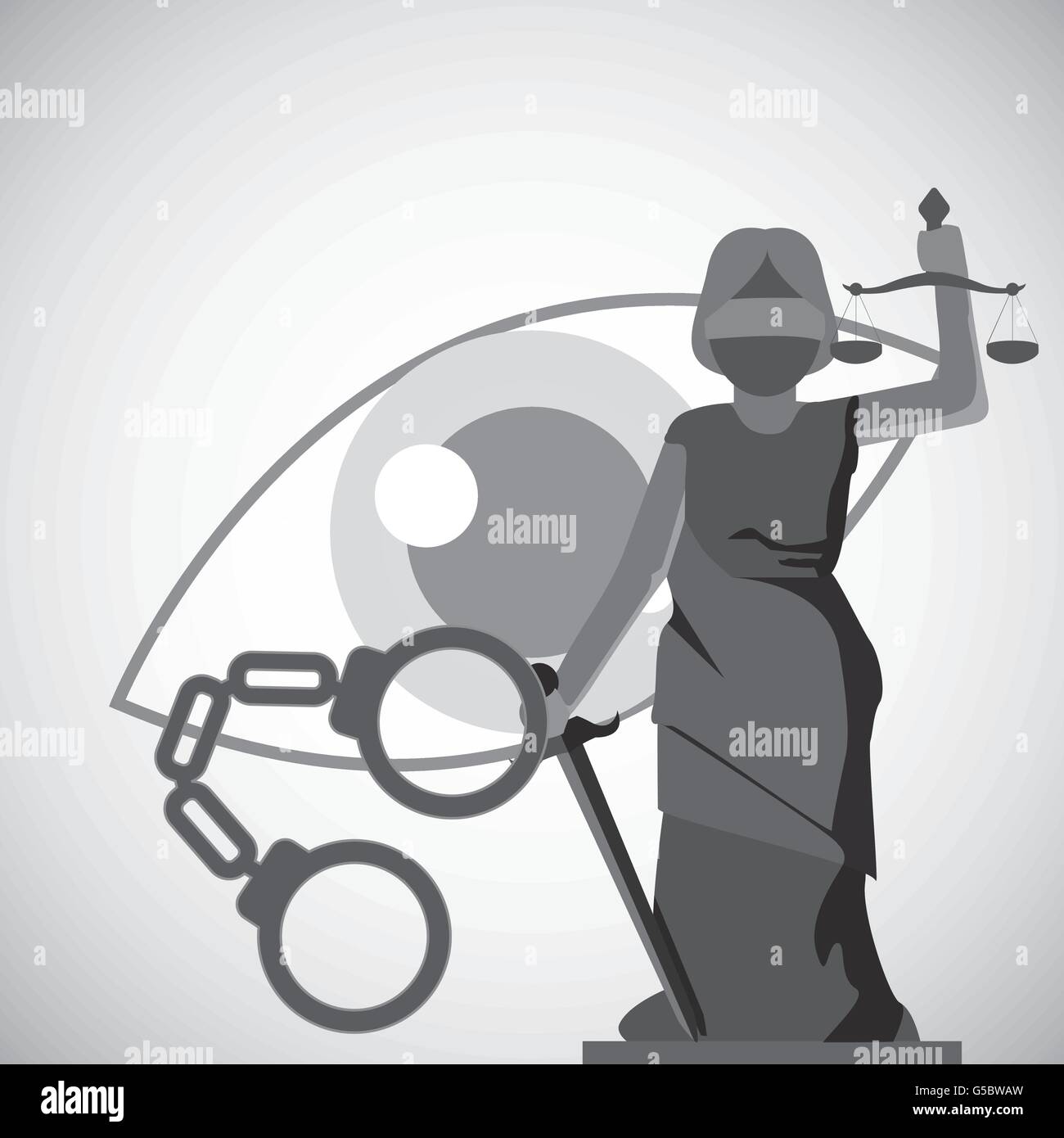 Law design. Justice icon. Flat illustration, vector graphic Stock ...